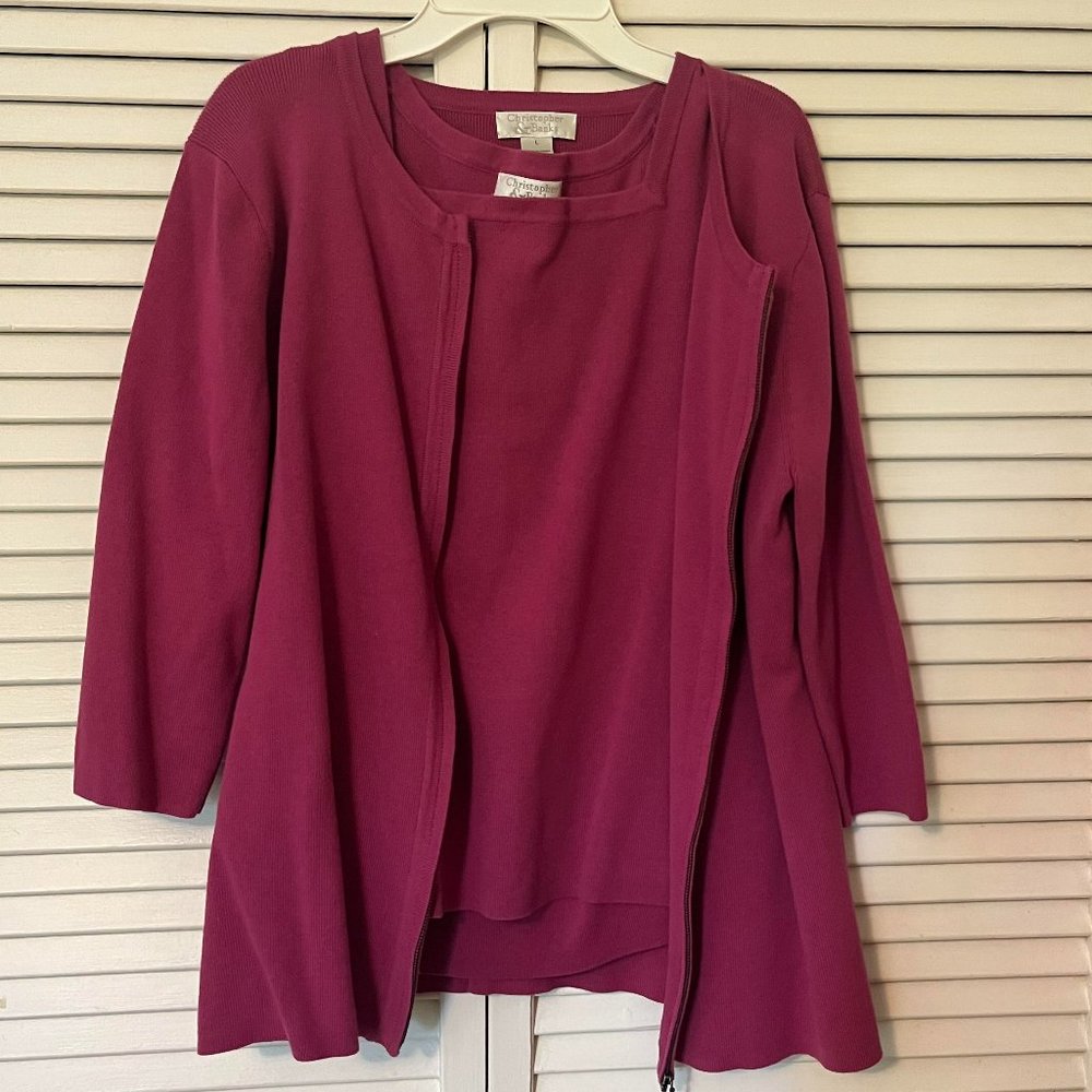 Pink tank and jacket set